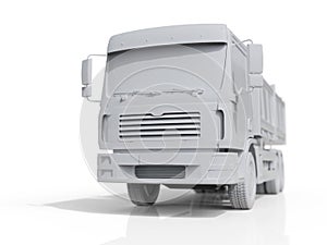 Dump Truck Hi-DetailedÂ Template for Car Branding and Advertising